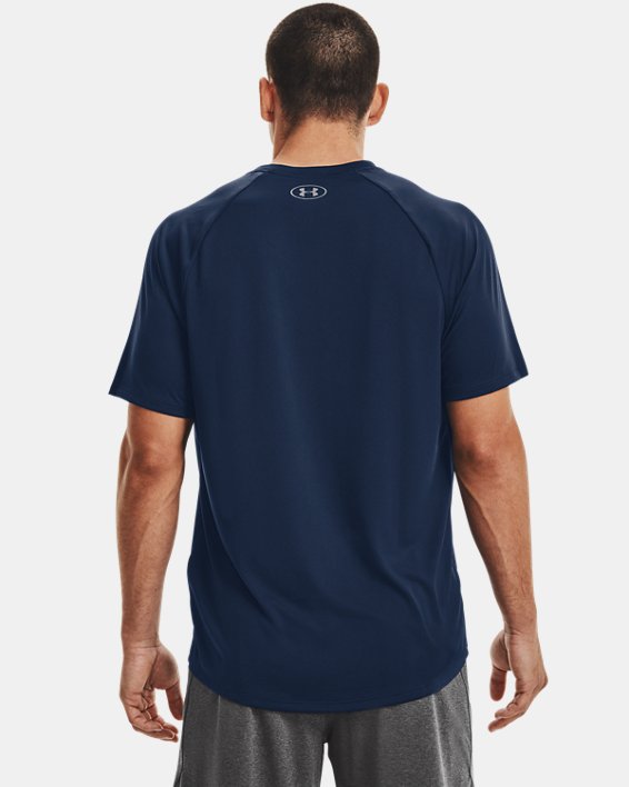 Men's UA Tech™ 2.0 Short Sleeve in Blue image number 1